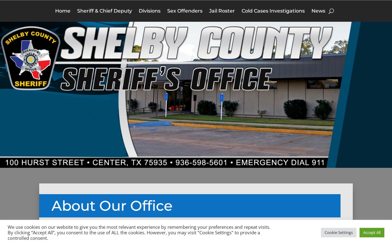 Shelby County warrant records and Sheriff's Office contact page
